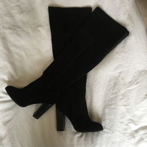 Black Suede Aldo Boots (Never Worn)